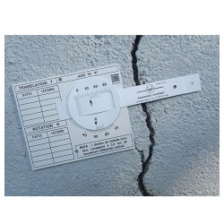 Jauge G6 - Fissuromètre bi-axial pour le suivi des fissures Saugnac