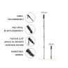 Canne pour télémètre télescopique 1/4" - 1.70m avec housse