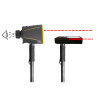 Canne pour télémètre télescopique 1/4" - 1.70m avec housse