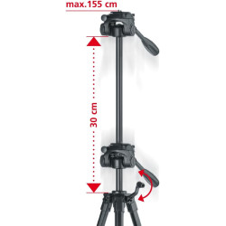 Trépied photo professionnel Laserliner 1/4" avec housse