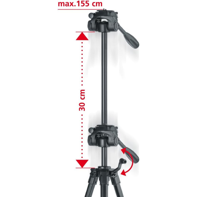Trépied photo professionnel Laserliner 1/4" avec housse
