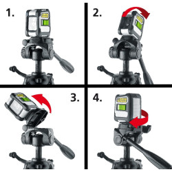 Trépied photo professionnel Laserliner 1/4" avec housse