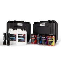 Kit traçage et détection de fuite 4 couleurs + 2 incolores - Lampe UV précision - PACK PRO