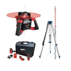 Metrica Rotativo H2 : pack laser rotatif, trépied et mire