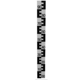 Mire limnimétrique noir sur fond blanc - Chiffraison 00-90