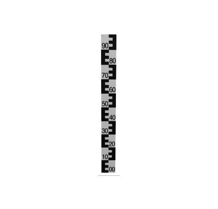 Mire limnimétrique noir sur fond blanc - Chiffraison 00-90