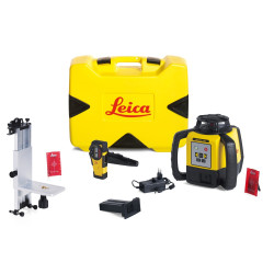 Pack Laser LEICA RUGBY 640 Lithium Ion, Rod Eye Basic, Support mural