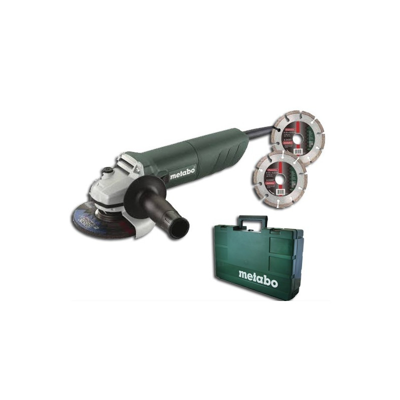 Meuleuse Metabo 125mm W820-125 + 2 disques diamant