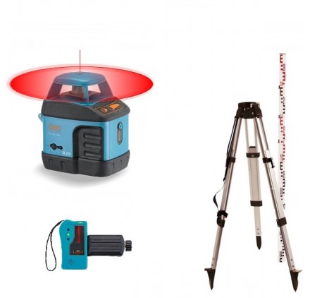 Pack laser rotatif automatique EL515 Geofennel écoline + trépied alu + mire alu4x1m