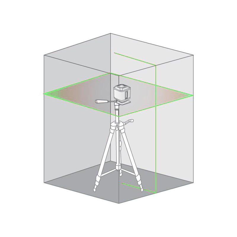 Niveau laser 3 lignes 360° METRICA 3D livré en coffret👷‍♂️