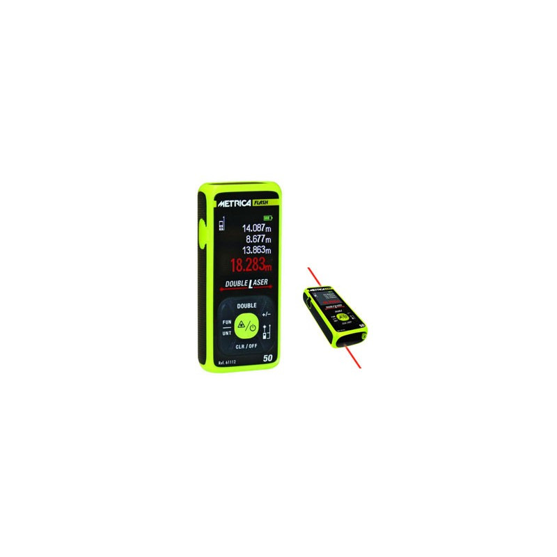 Télémètre double Laser METRICA Flash 50m
