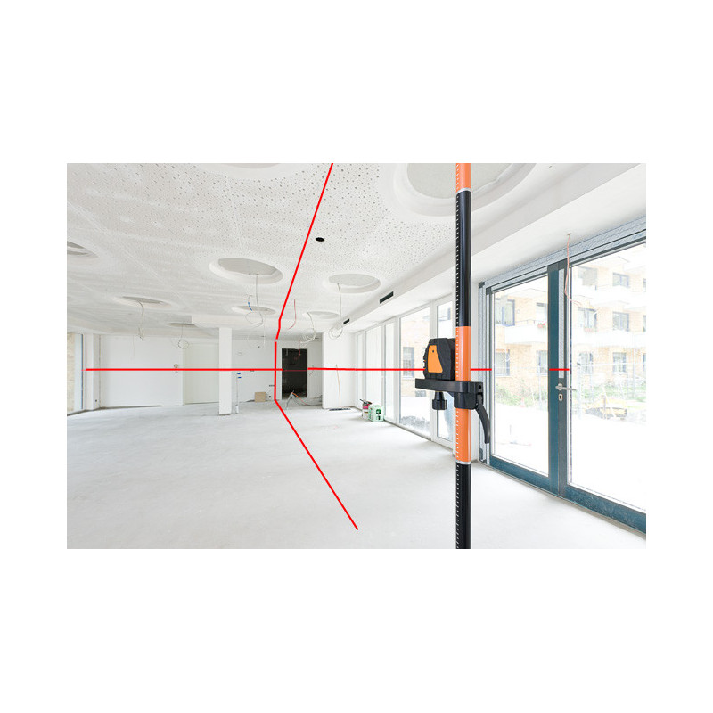 Niveau laser croix FL 40 PowerCross Plus GeoFennel + Canne 3.40m