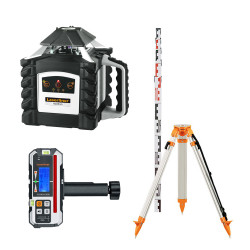 Niveau laser rotatif simple pente Laserliner Quadrum M350S - trépied et mire