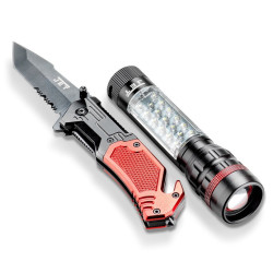 Couteau de sécurité avec lampe de poche LED  X-822 Promac Jet TOOLS