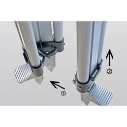 Trépied en aluminium moyen - 1.71m 5/8" - NEDO