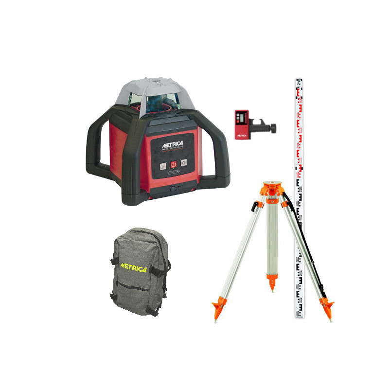 Niveau laser rotatif Metrica Bravo H4 - Pack trépied et mire