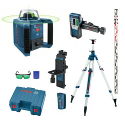 Niveau laser rotatif vert Bosch GRL 300 HVG - Pack trépied 2.95m et mire