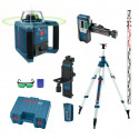 Niveau laser rotatif vert Bosch GRL 300 HVG - Pack trépied 2.95m et mire