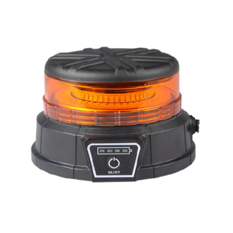 Gyrophare extra-plat LED sur batterie et aimant LEDWORK - LWK0079👷‍♂️
