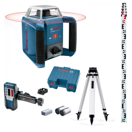 Pack Laser rotatif GRL 400H Bosch + Trépied + Mire