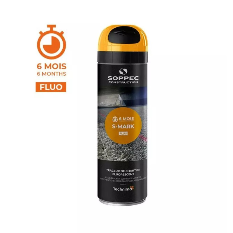 Traceur chantier Orange Fluo S-MARK SOPPEC