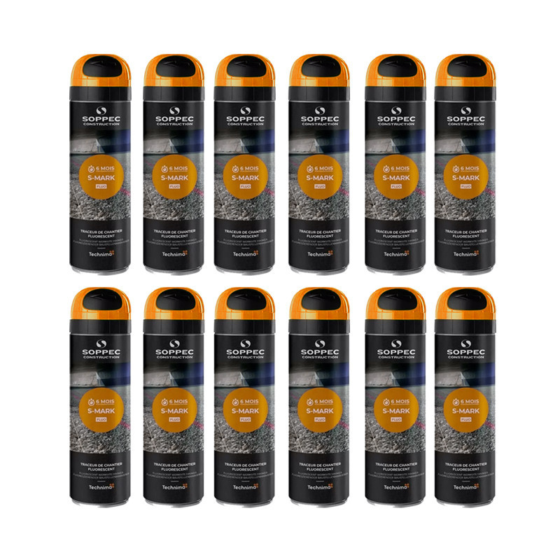 Traceur chantier Orange Fluo S-MARK SOPPEC