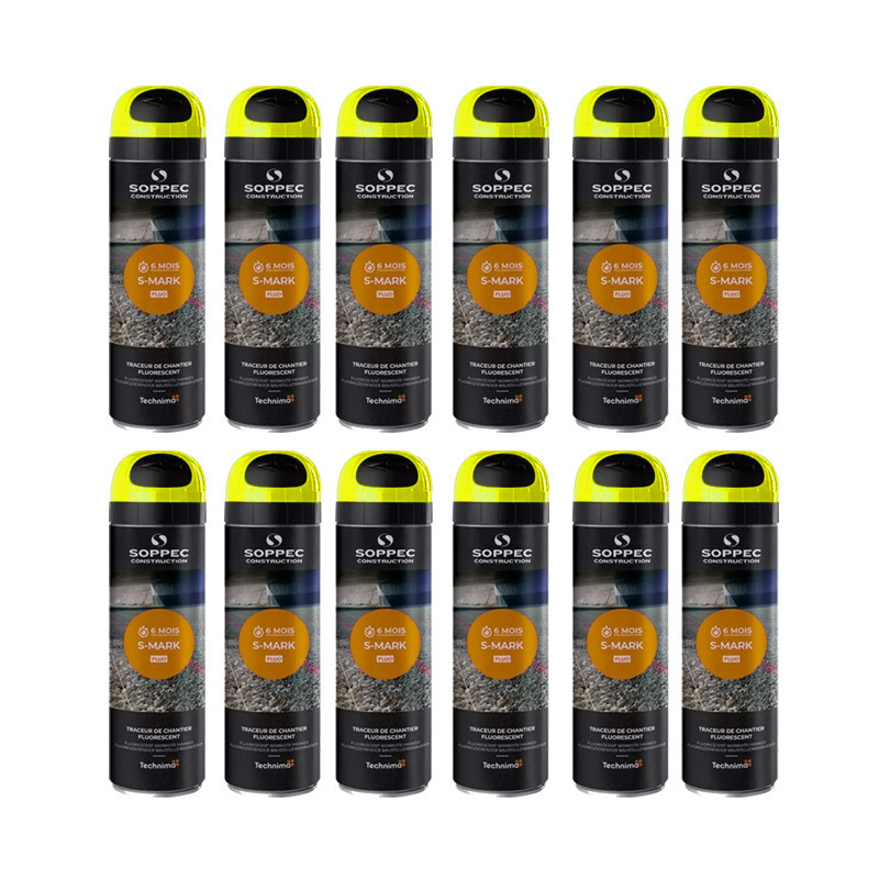 Traceur chantier Jaune Fluo S-MARK SOPPEC