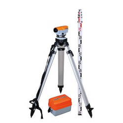 Pack Niveau Optique X24 NEDO avec Trépied et mire 4 m aluminium