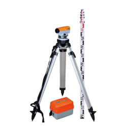 Pack Niveau Optique X32 NEDO avec Trépied et mire 4 m aluminium