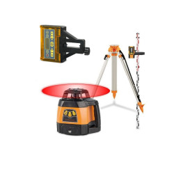 Niveau laser rotatif Geofgennel FL105 HA Junior - Pack trépied, mire et cellule d'engin FMR 600