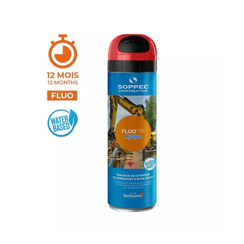 Traceur de chantier Rouge FLUO TP Hydro SOPPEC - Unité