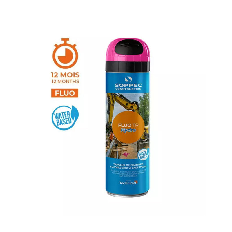 Traceur de chantier Rose FLUO TP Hydro SOPPEC - Unité