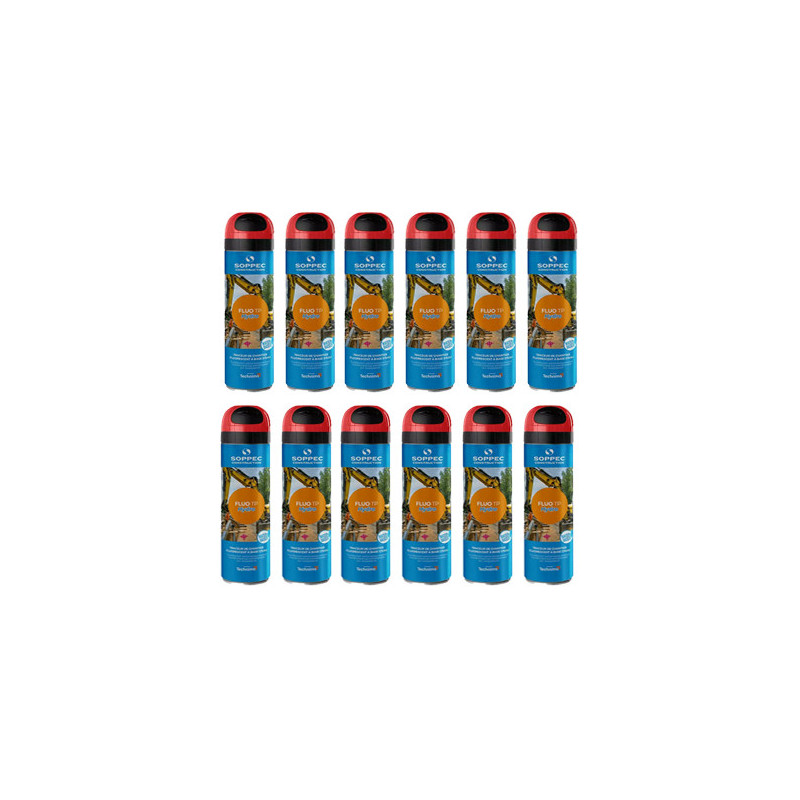 Traceur de chantier Rouge FLUO TP Hydro SOPPEC - Carton de 12