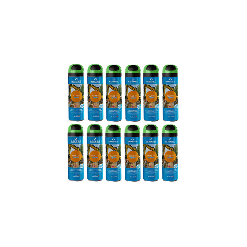 Traceur de chantier Vert FLUO TP Hydro SOPPEC - Carton de 12