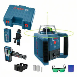Niveau laser rotatif vert Bosch GRL 300 HVG - Pack trépied et mire