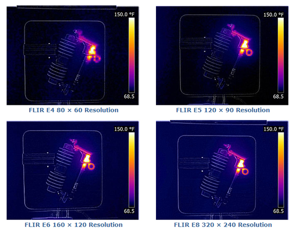Caméra thermique FLIR E6 Pro résolution