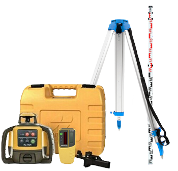 Pack TOPCON RL-H5A avec cellule, batterie, chargeur, trépied, mire et coffret de transport